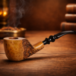 Ručno izrađena lula Tajna Thranduila od korijena vrijeska, bočni pogled